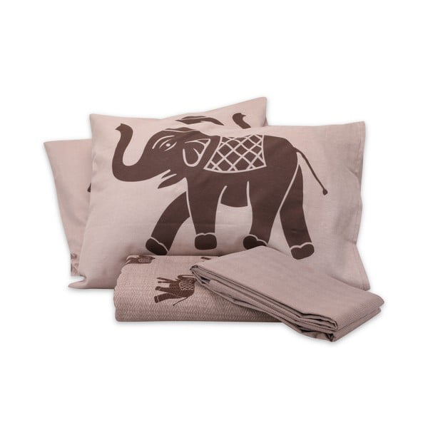 Copriletto matrimoniale in cotone con federe e lenzuolo Fil, 200 x 235 cm Pique - Mijolnir-image-3