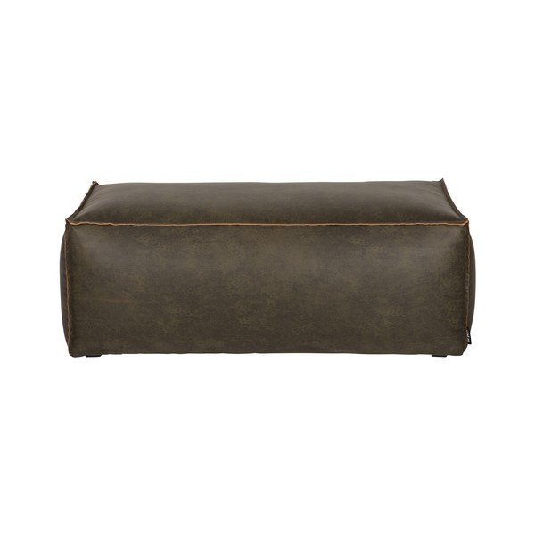Poggiapiedi verde polveroso con rivestimento in finta pelle Rodeo – WOOOD