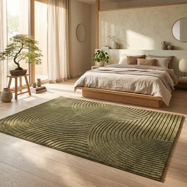 Tappeto verde scuro 160x230 cm Whirl - ESTE-image-4
