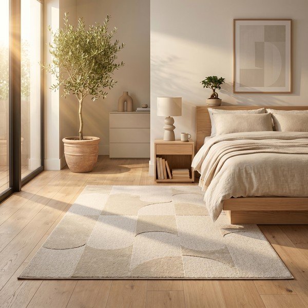 Tappeto beige 120x170 cm Luna - ESTE-image-1