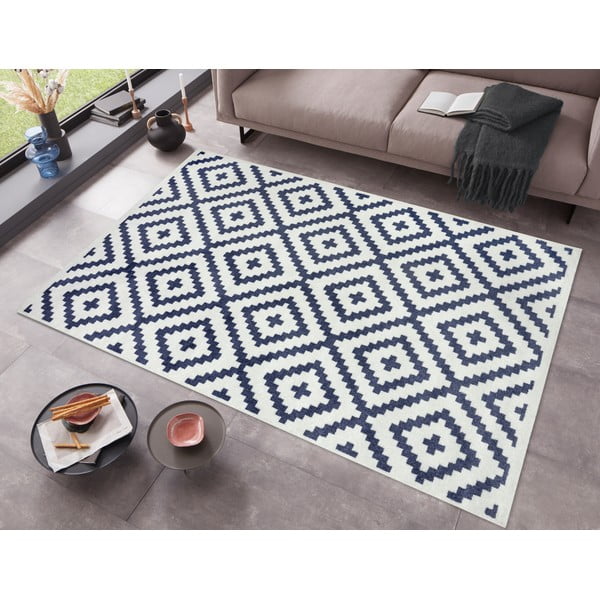 Tappeto beige e blu , 160 x 220 cm Douce - Ragami-image-1