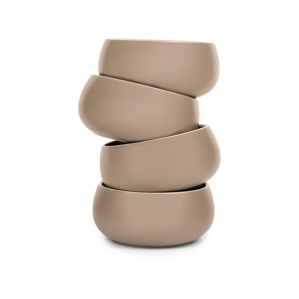 Ciotoline in set beige in gres 4 pz 600 ml Terra Luma – Bonami Selection-image-2