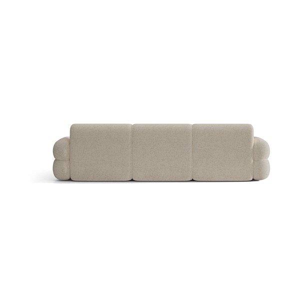 Divano angolare color crema (con penisola a destra/con chaise lounge) con rivestimento in ciniglia Neo – Micadoni -image-3