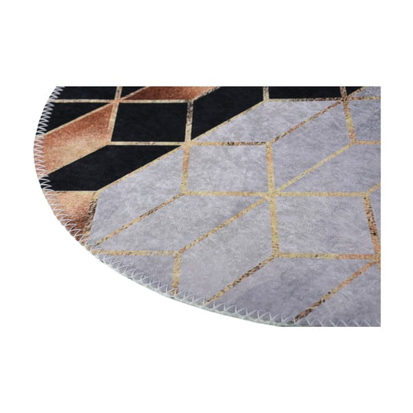 Tappeto rotondo lavabile bianco e nero ø 100 cm - Vitaus-image-2