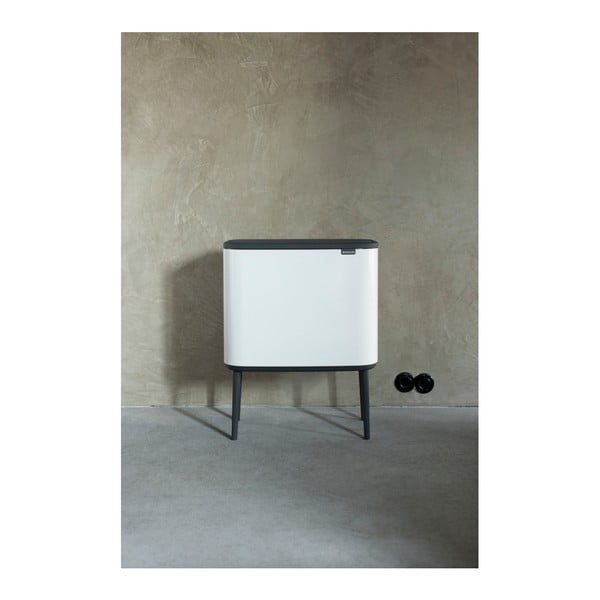 Cestino per la spazzatura in acciaio bianco per raccolta differenziata/touch 33 l Bo Touch Bin – Brabantia-image-3