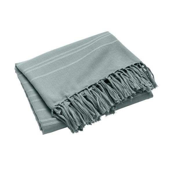 Copriletto verde in cotone 125x150 cm Lilia – douceur d'intérieur