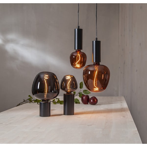 Lampadina decorativa a LED caldo E27, 2 W Black Apple - Star Trading-image-1