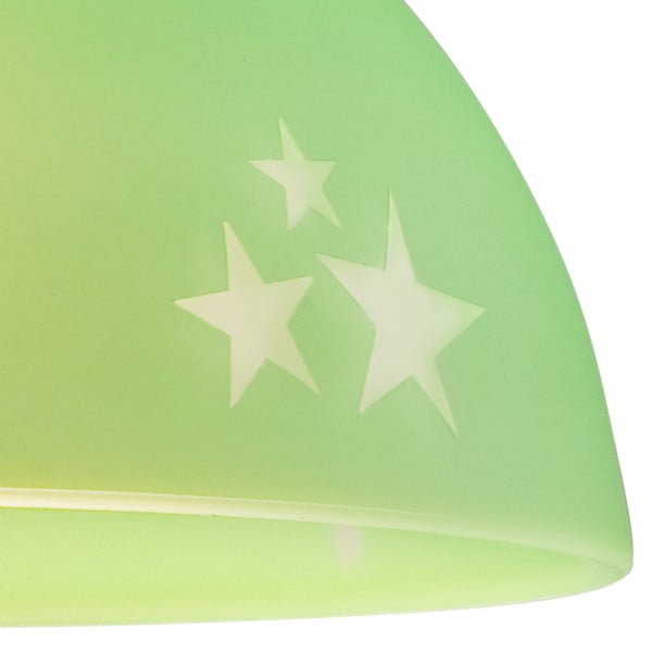 Lampada per bambini verde con paralume in vetro ø 30 cm Day & Night - LAMKUR-image-4