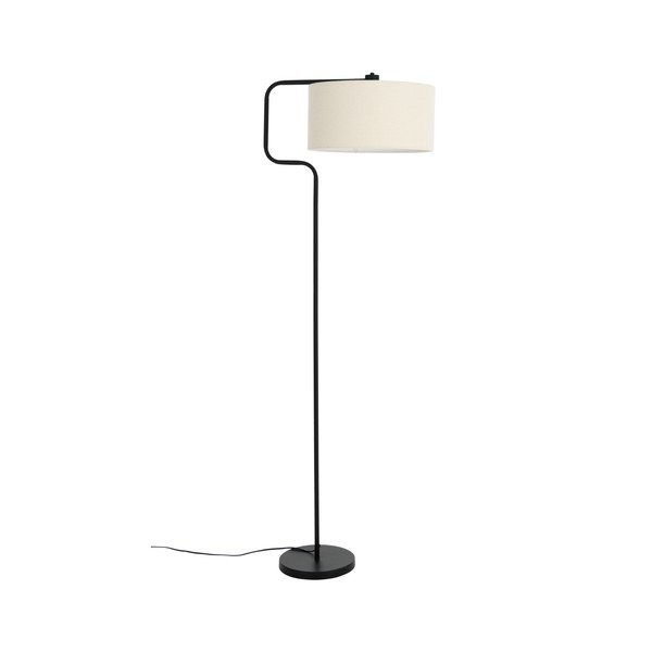 Lampada da terra nera/color crema in tessuto (altezza totale 160 cm) Josho – Ellos Home-image-4