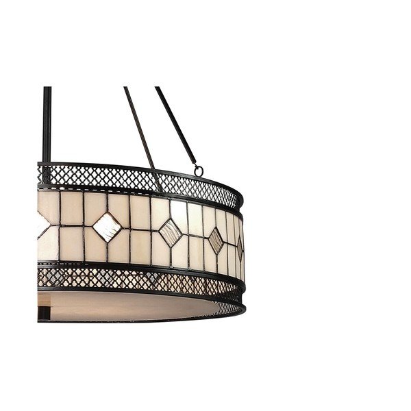 Lampadario in metallo con paralume in vetro ø 60 cm Waldorf – Premier Housewares-image-3