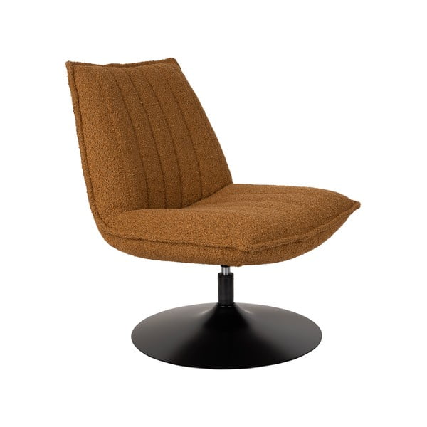 Poltrona giallo ocra in tessuto bouclé Jax - White Label