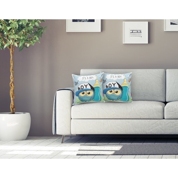 Federa da bambini 43x43 cm Boy Owl - Mila Home-image-1