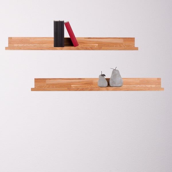 Mensola di colore naturale in rovere massiccio 80 cm Kalle – Interia Home & Living-image-1