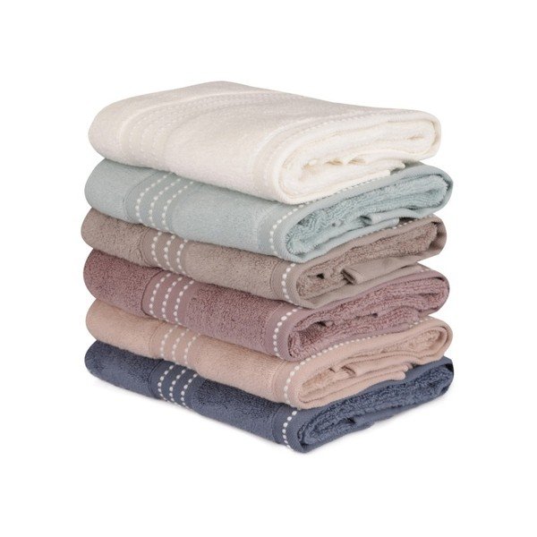 Set di 6 asciugamani in cotone Micro Cotton, 50 x 90 cm - Foutastic
