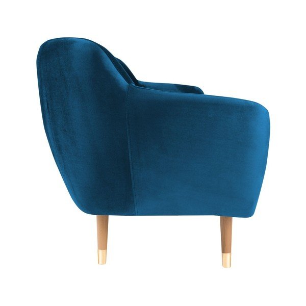 Divano in velluto blu Benito, 188 cm Betino - Mazzini Sofas-image-3