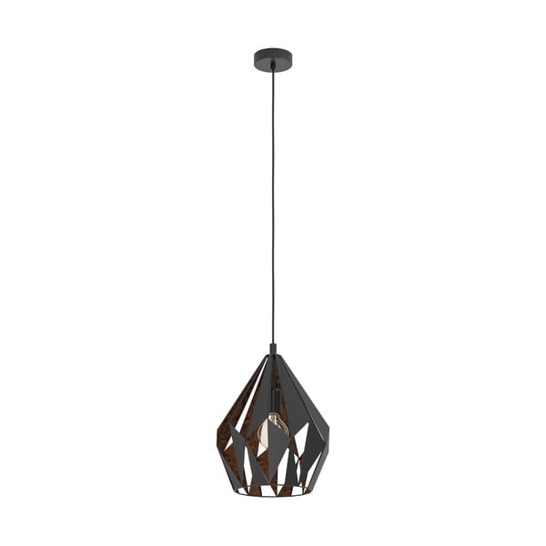 Lampadario nero con paralume in metallo ø 31 cm CARLTON 1 – EGLO