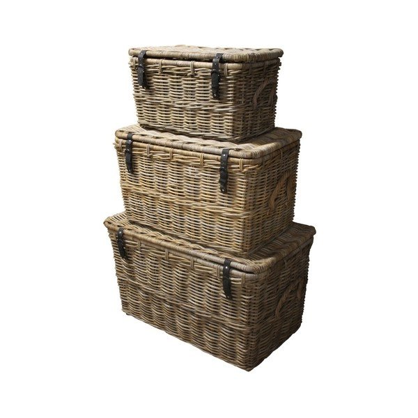 Set di 3 cestini in rattan koboo Storage - HSM collection