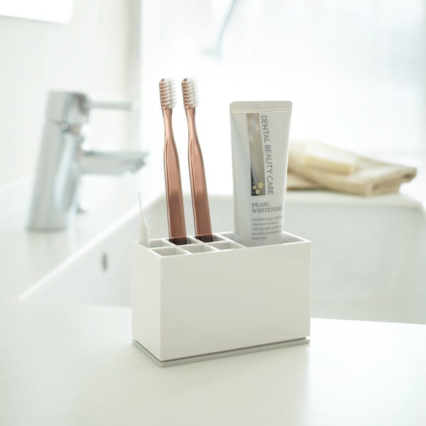 Portaspazzolino bianco Mist - YAMAZAKI-image-1