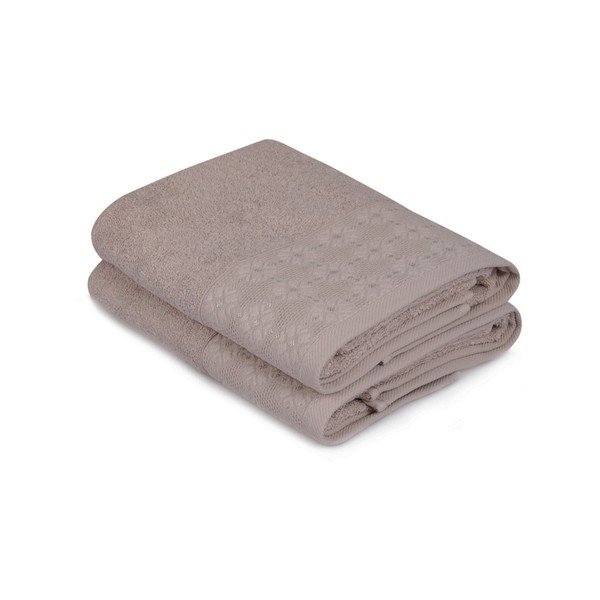 Set di due asciugamani marroni Provence, 90 x 50 cm - Soft Kiss