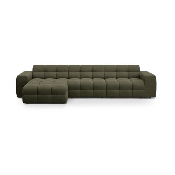 Divano angolare verde (con penisola a sinistra/con chaise lounge) Kendal – Micadoni 