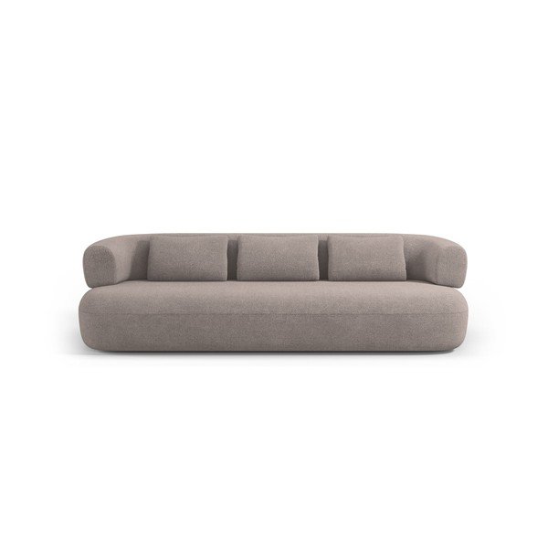 Divano marrone chiaro con rivestimento in bouclé 200 cm Jenny – Micadoni -image-3