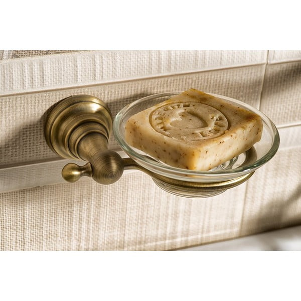 Portasapone a parete in ottone Diamond - Sapho-image-1