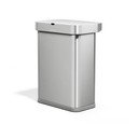 Cestino per la spazzatura argentato in acciaio con sensori contactless 58 l Sensor – simplehuman
