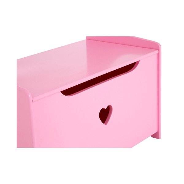 Armadietto per bambini rosa con panca 60x62x34 cm Pink Heart – Premier Housewares-image-4