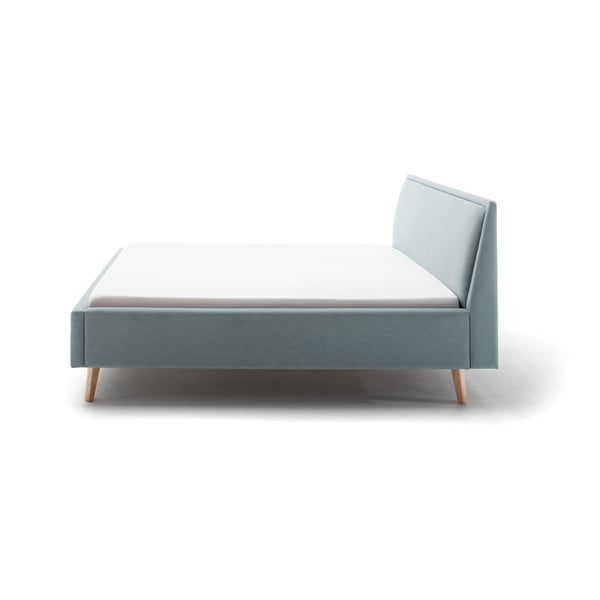 Letto matrimoniale imbottito blu/grigio rete non inclusa 160x200 cm Frieda – Meise Möbel-image-3