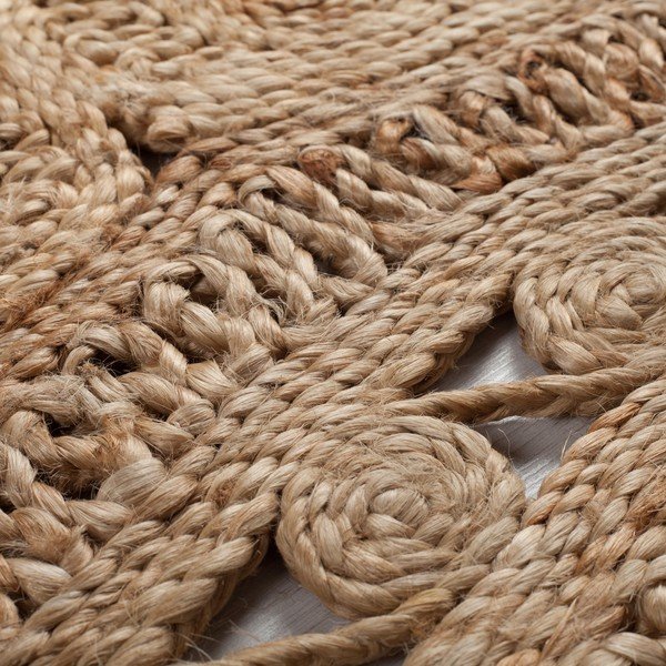 Tappeto rotondo di colore naturale in iuta ø 150 cm Eden – Flair Rugs-image-2