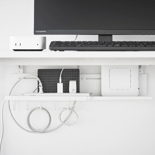 Organizer bianco in metallo per cavi Smart – YAMAZAKI-image-1