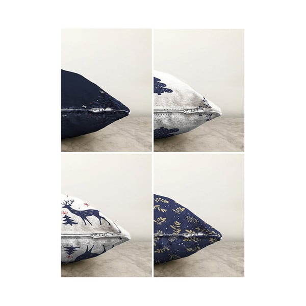 Federe decorative in set a tema natalizio 4 pz 43x43 cm Blue Christmas – Mila Home-image-2