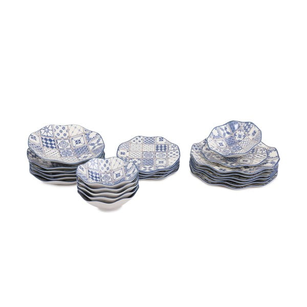 Set da pranzo in porcellana 24 pezzi Navy - Güral Porselen