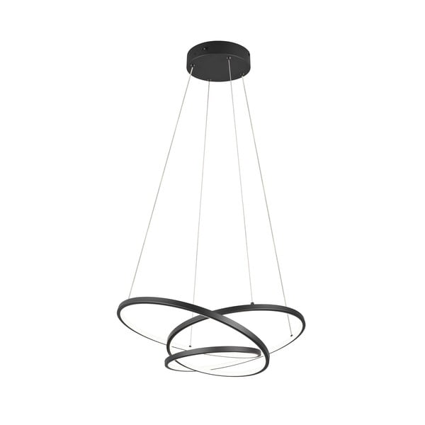 Lampadario dimmerabile LED nero opaco Darvin - Trio-image-1