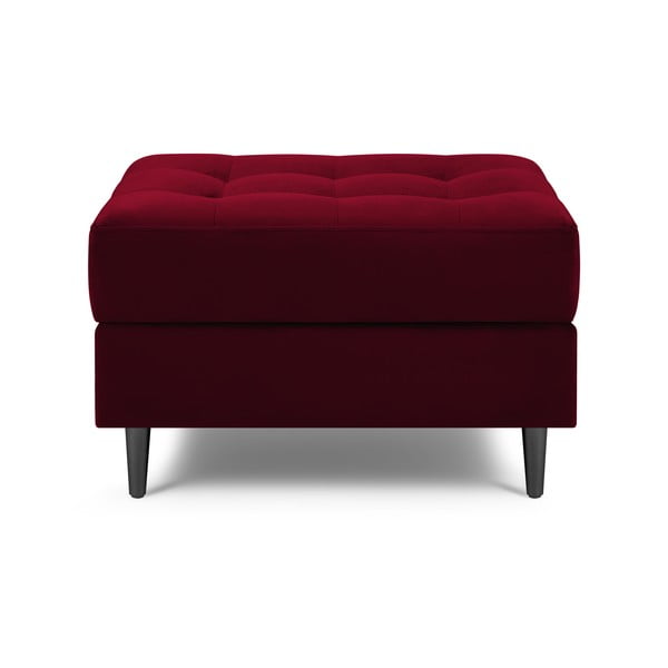 Poggiapiedi in velluto rosso Santo - Milo Casa-image-3