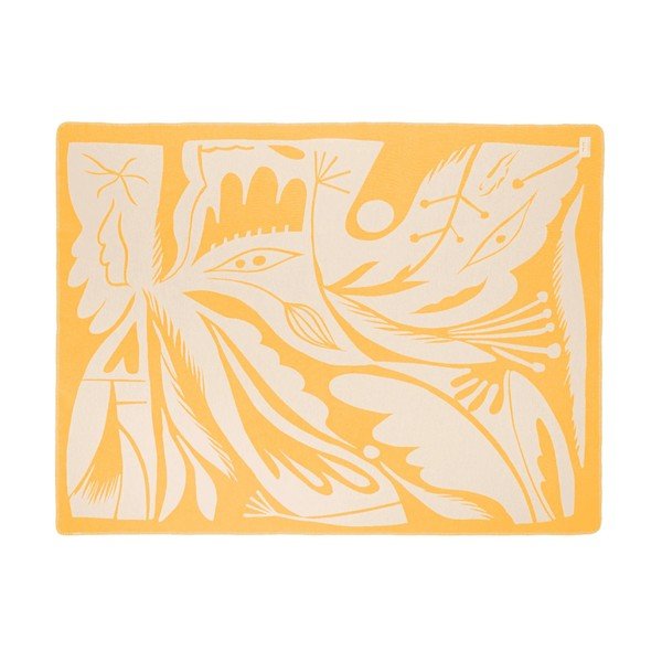 Coperta gialla 165x200 cm Lino – noo.ma