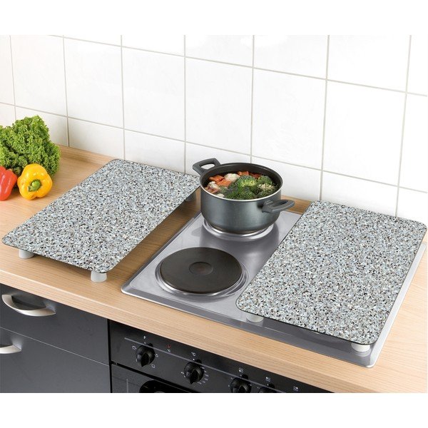 Set di 2 coperchi in vetro per fornello Granite, 52 x 30 cm Universal - Wenko-image-2