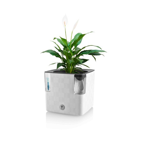 Vaso per fiori in plastica per erbe aromatiche/con sistema di auto-irrigazione Cobble – Flower Lover-image-2