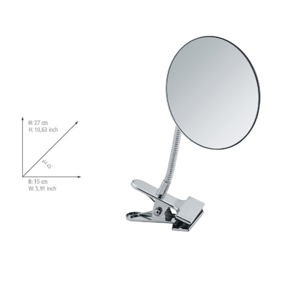 Specchio per make-up con ingrandimento (5x) ø 15 cm Clip – Wenko-image-3