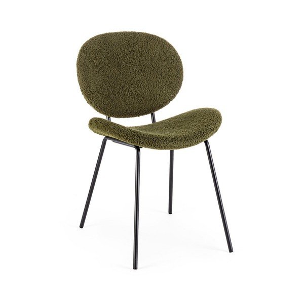 Sedia da pranzo color kaki in imbottito Maddie – Yes Everyday