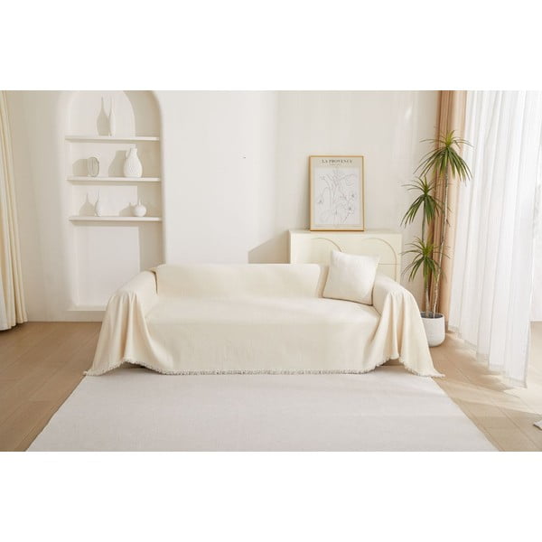 Copridivano color crema per divano a 4 posti Talo – Filumi-image-2