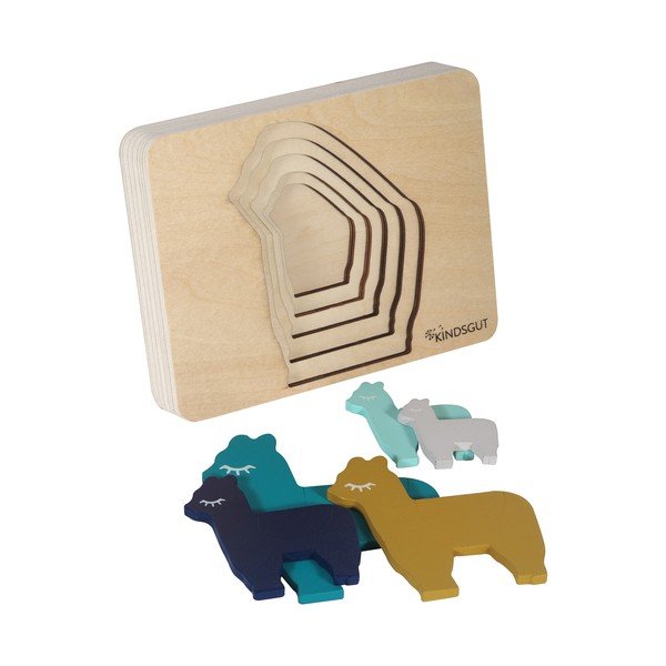 Puzzle a inserimento in legno Lama - Kindsgut-image-4