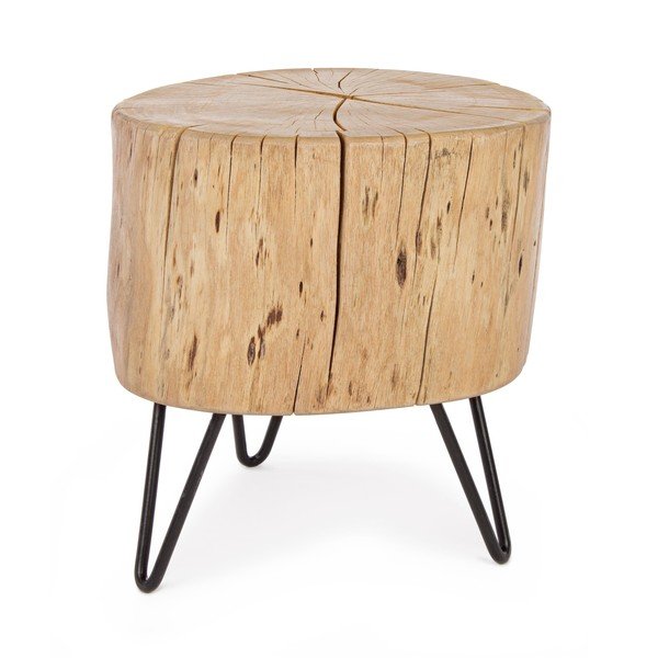 Sgabello di colore naturale in acacia massiccia Artur – Bizzotto