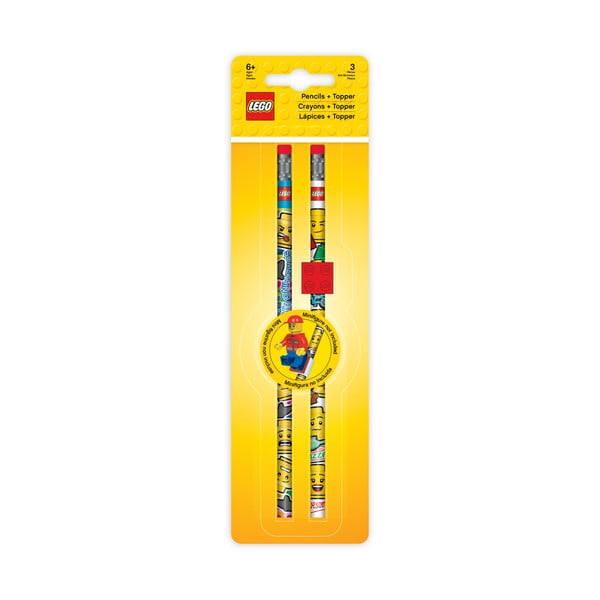 Set di 2 matite in grafite con gomma e clip Iconic - LEGO®