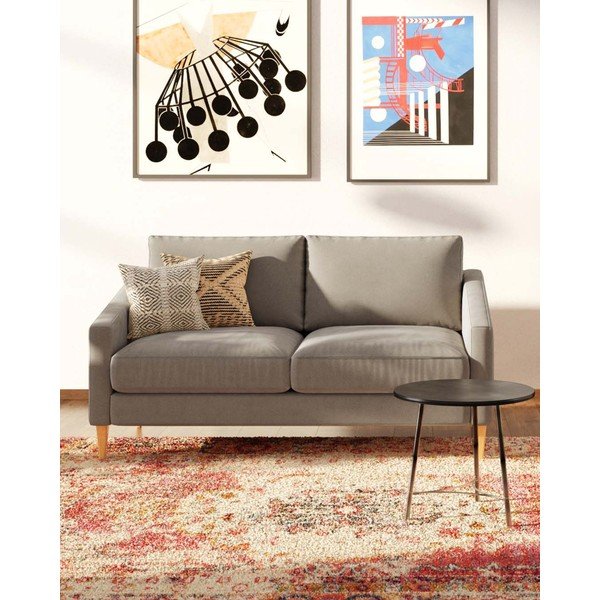 Divano in velluto beige 170 cm Karoto - Ame Yens-image-1
