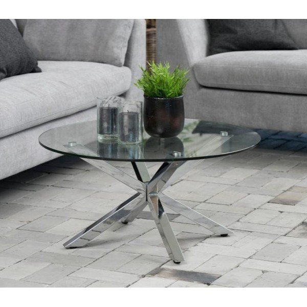 Tavolino rotondo in argento ø 82 cm Heaven - Actona-image-1