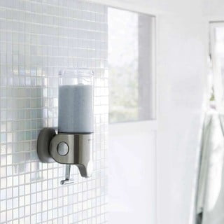 Distributore di sapone a parete in acciaio inox color argento da 440 ml - simplehuman