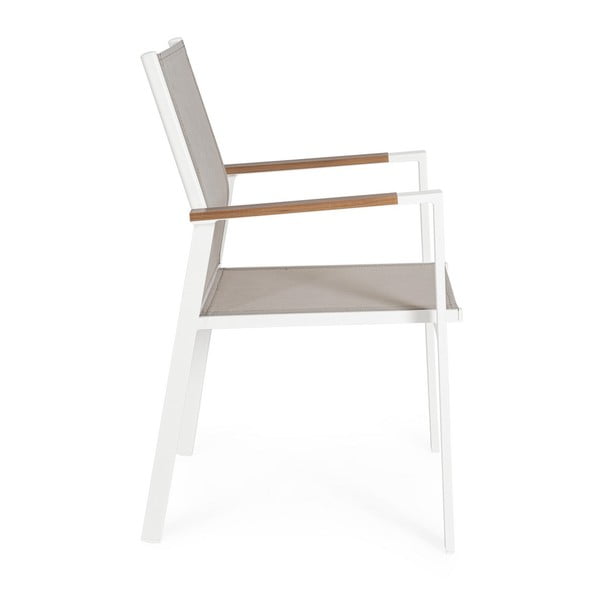 Sedie da esterno in set bianche in metallo 4 pz Heta   – Bizzotto-image-2