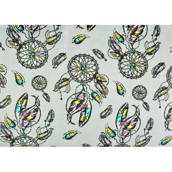 Lenzuolo matrimoniale in cotone sateen grigio chiaro 200x220 cm Dreamcatcher - Unknown-image-1