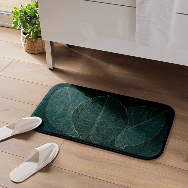 Tappetino per il bagno verde scuro 45x75 cm Jade – douceur d'intérieur-image-1